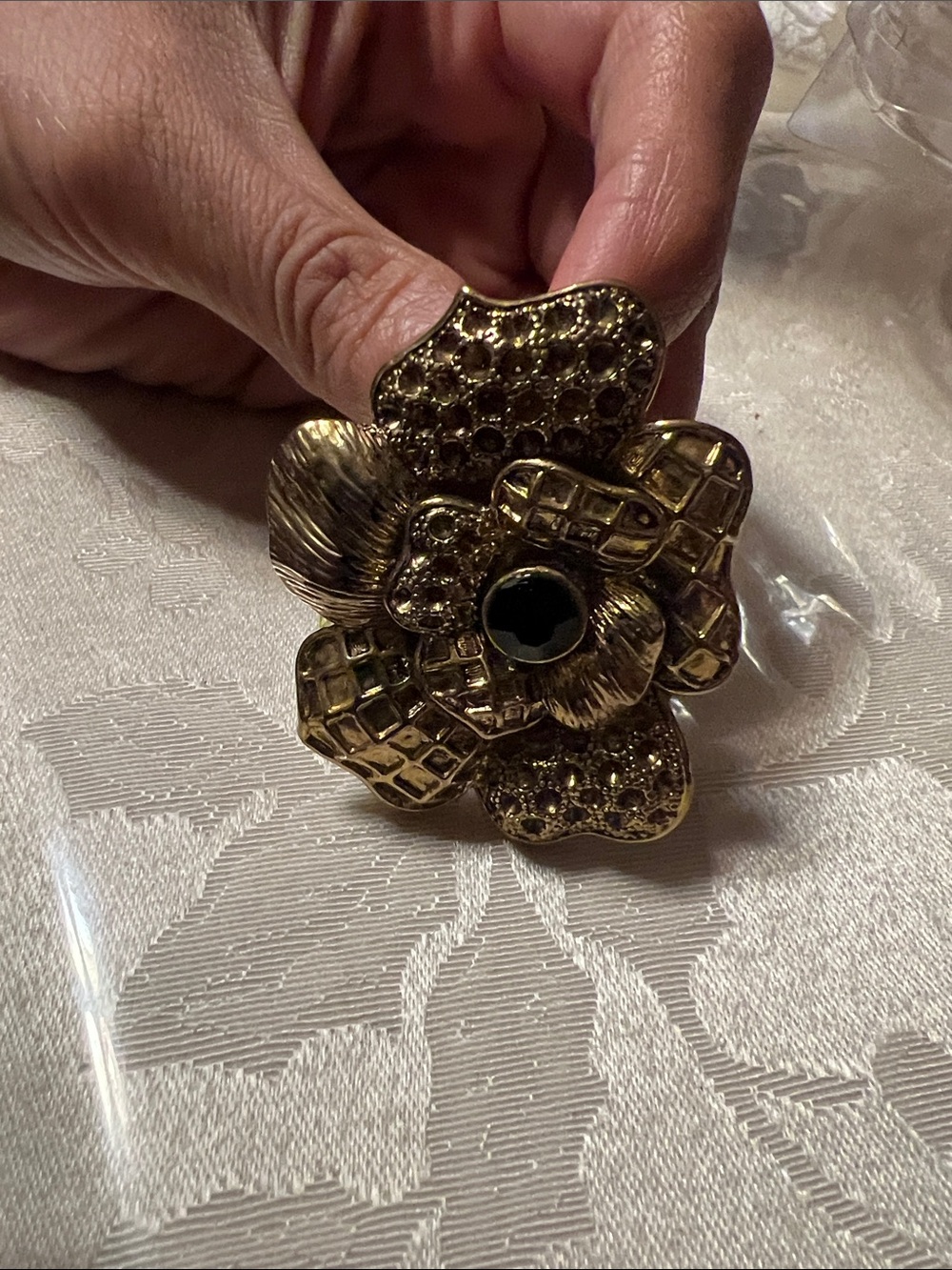 Gold Floral Statement Ring - Women Jewelry